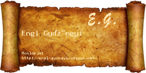 Engl Gyöngyi névjegykártya