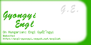 gyongyi engl business card